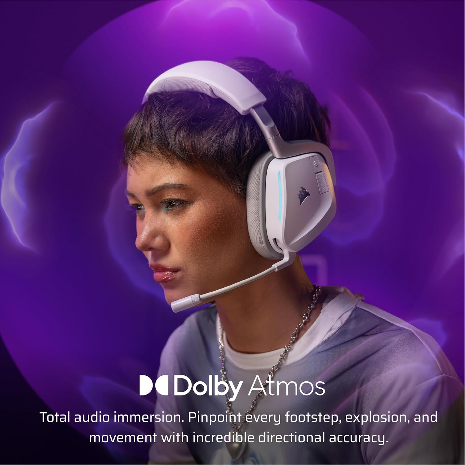 Corsair Void v2 Wireless Gaming Headset with Bluetooth for PC, PS5, PS4, Switch & Mobile – Dolby Atmos, Dual Wireless Multiplatform, Long Battery Life, Fast Charging – Dual Tone - Image 3