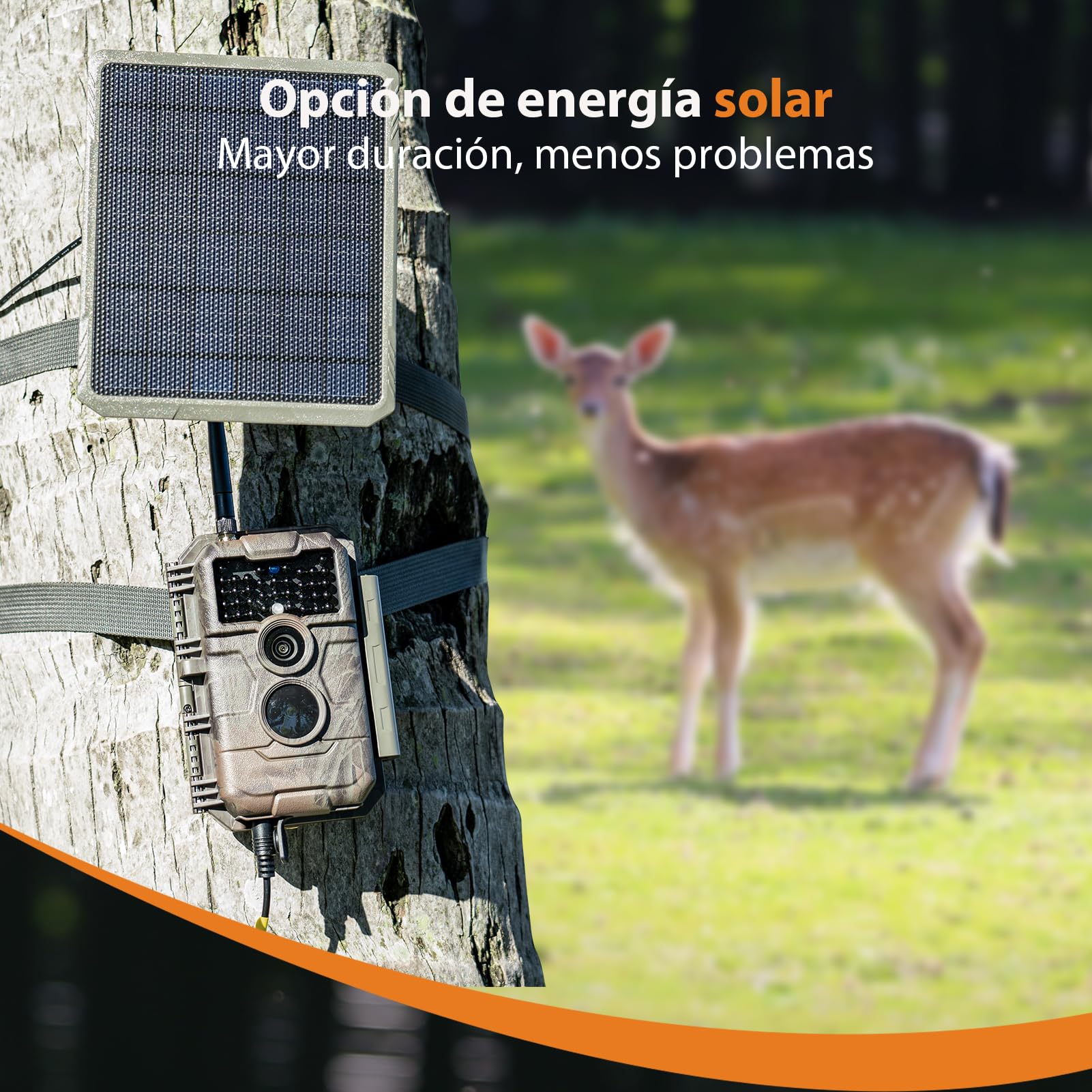 GardePro E6 Câmaras de Caça WiFi con Antena y App 48MP 1296P H.264 Vidéo, Camara Fototrampeo con Alcance de Visión Nocturna de 25m y Amplio Campo de Visión de 110°