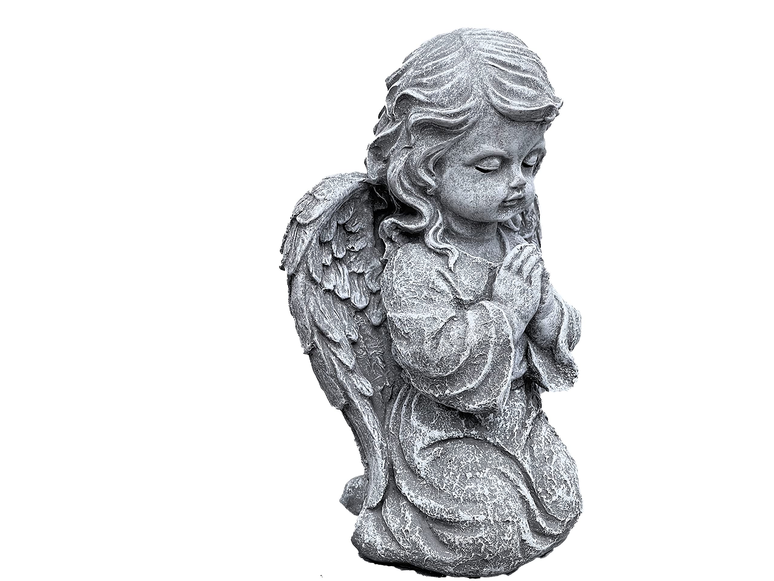 stoneandstyle Steinfigur betender Engel kniend Steinguss frostfest wetterfest
