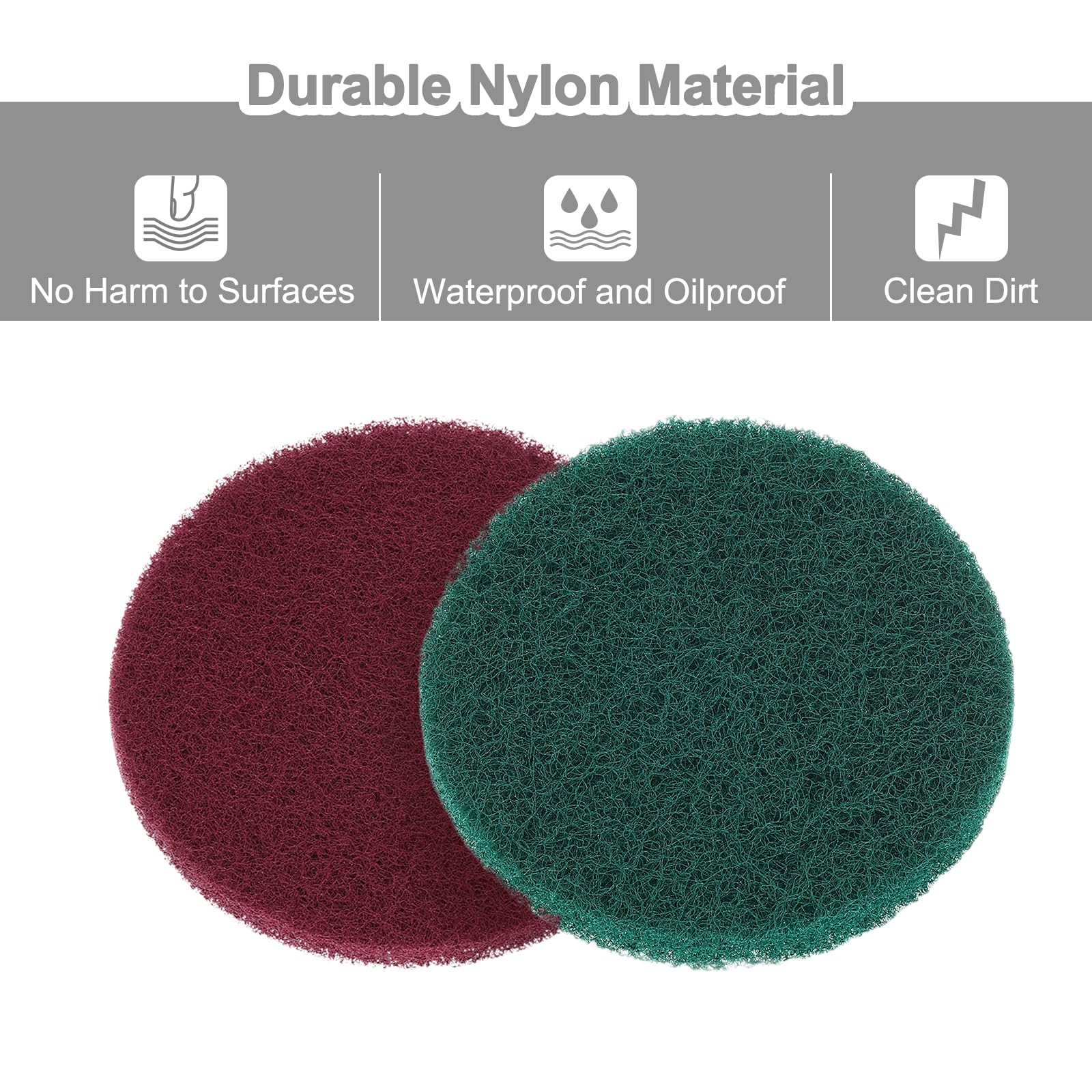 QUARKZMAN 20 Pièces Tampon de Ponçage en Nylon 240/400 Grits Vert/Rouge