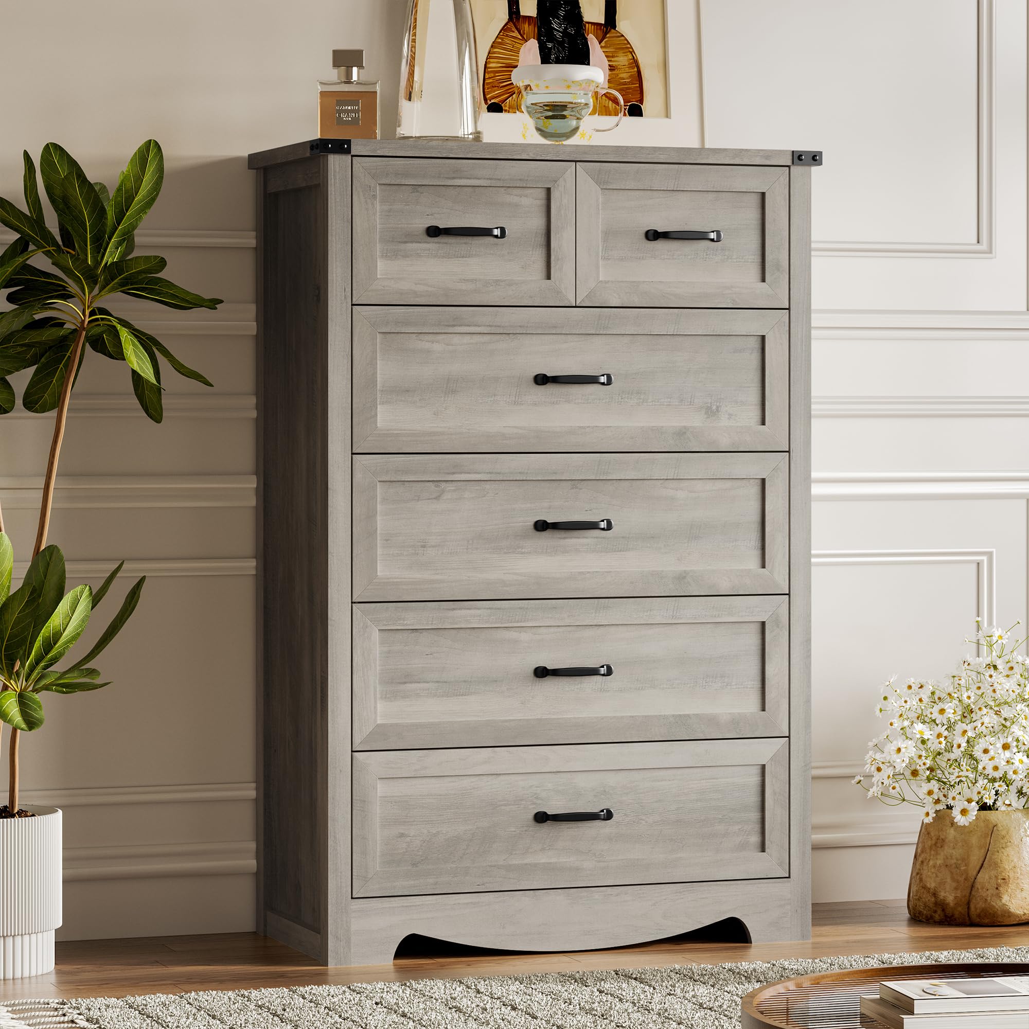 BORNOON Tall 6-Drawer Dresser
