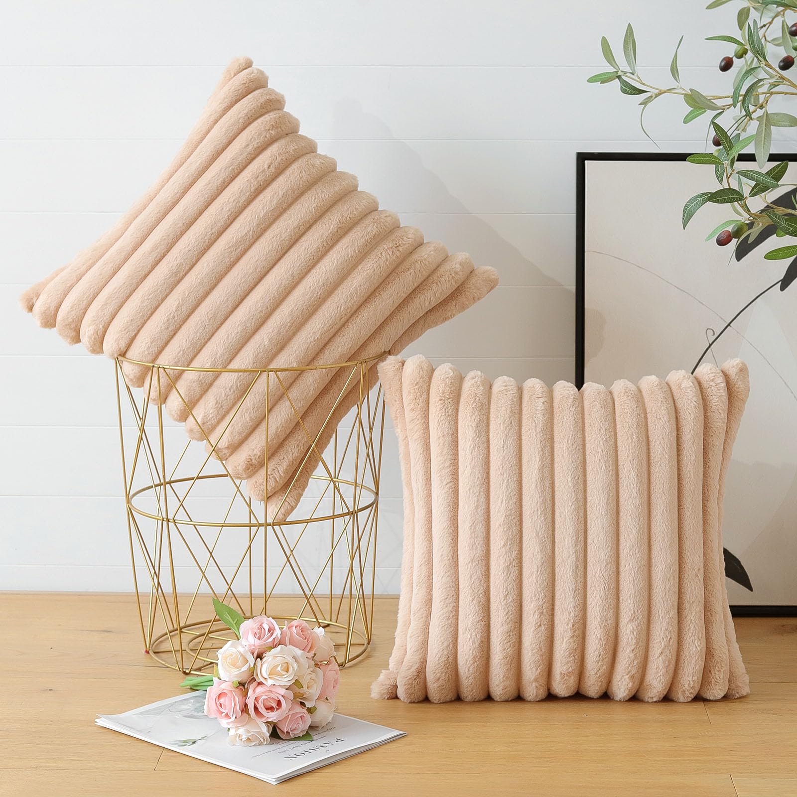 JUSTLET U-Shaped Sectional Sofa Set, Indoor Furniture Convertible Modular Corduroy Sectional Sofa Set with 2 Ottomans for Living Room,Beige JUSTLET U-Shaped Sectional Sofa Set, Indoor Furniture Convertible Modular Corduroy Sectional Sofa Set with 2 Ottomans for Living Room,Beige