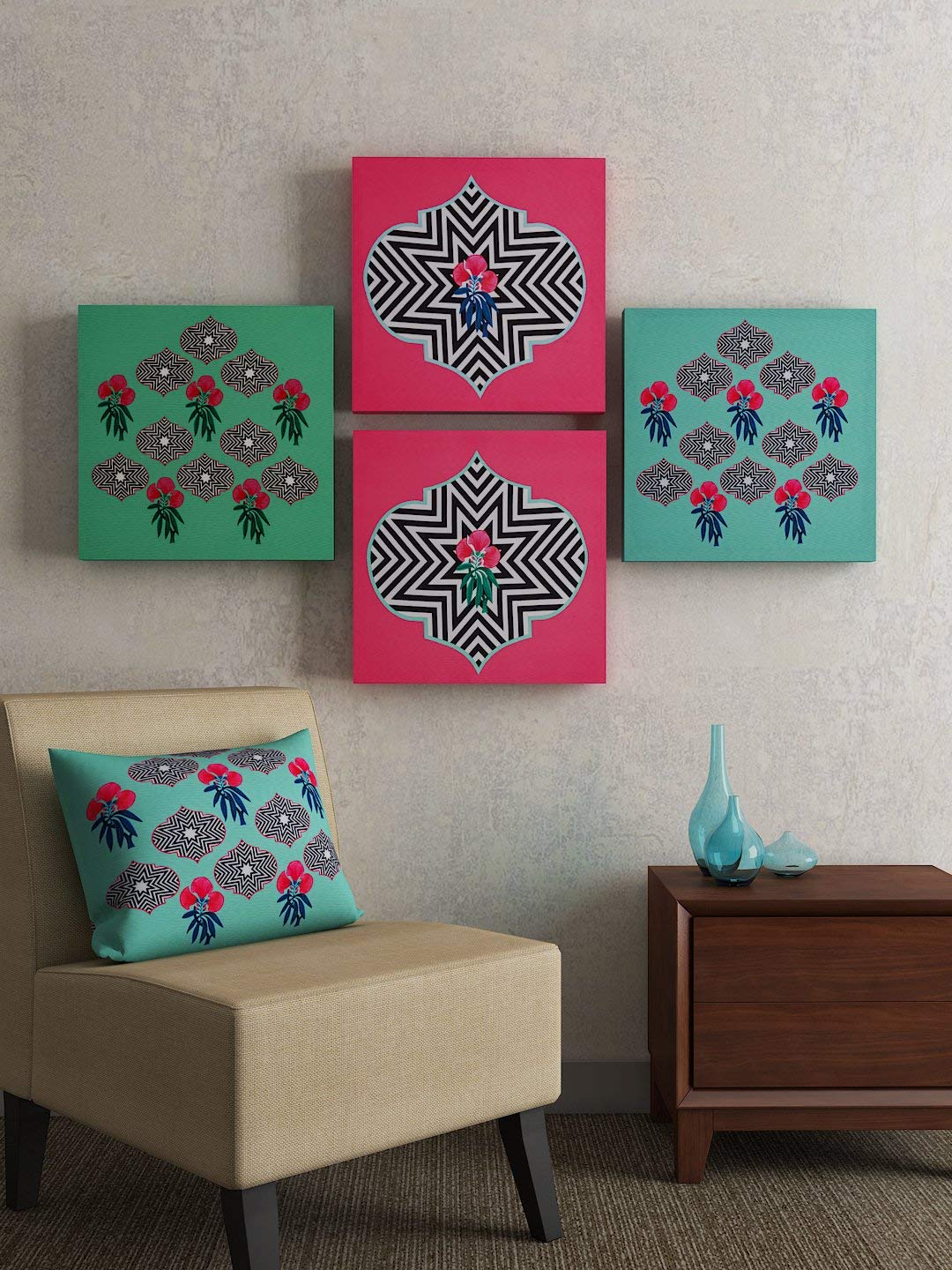 SEJ Wall Art Frame Set - 3 Abstract Designs -27 SEJ Wall Art Frame Set - 3 Abstract Designs -27