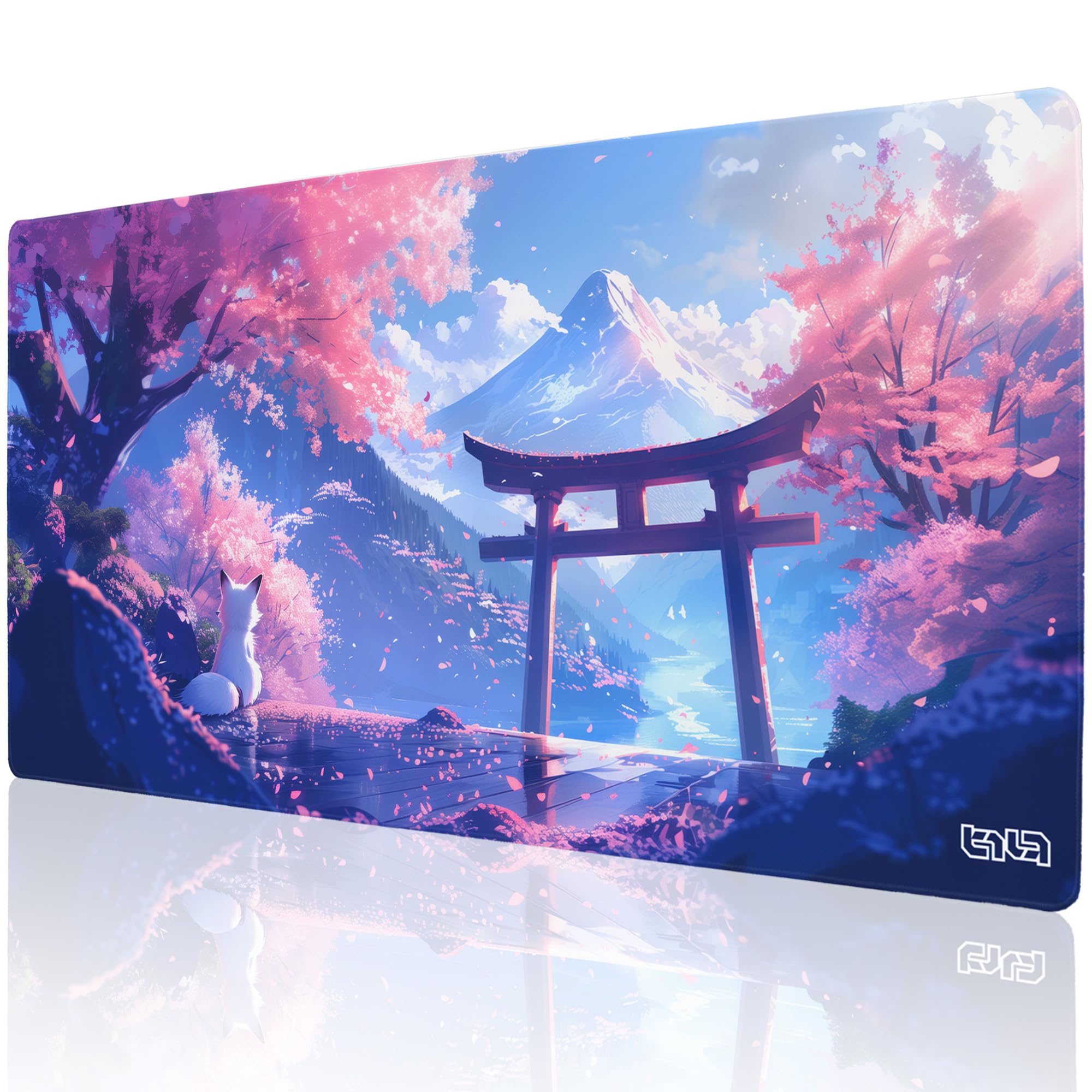 Tilt Gaming Mauspad 1000x500 mm - 4 mm rutschfeste Schreibtischunterlage Groß - Speed-Oberfläche & HD-Druck - Maschinenwaschbar Mousepad XXL für Gaming und Büro - Foxy Sanctuary Desk Mat
