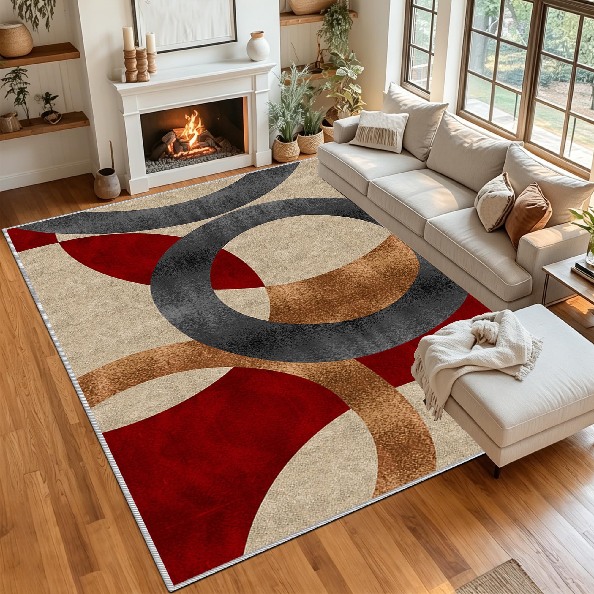 Duży antypoślizgowy dywanik do sypialni Można prać w pralce Wewnętrzny dywanik do salonu na korytarz pralnia jadalnia biuro kuchnia 100 x 130 cm / 39,37 x 51,18 cala