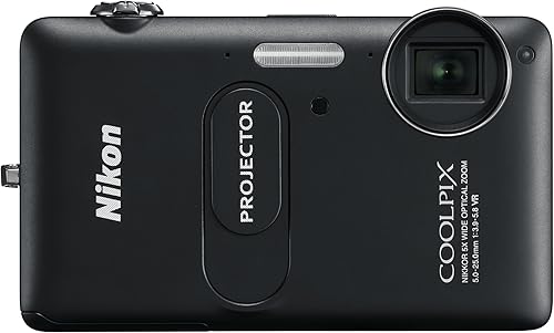 Miniatura 1 de NIKON - Coolpix S1200pj Cámara digital negra con zoom de 14.1 megapíxeles con proyector incorporado