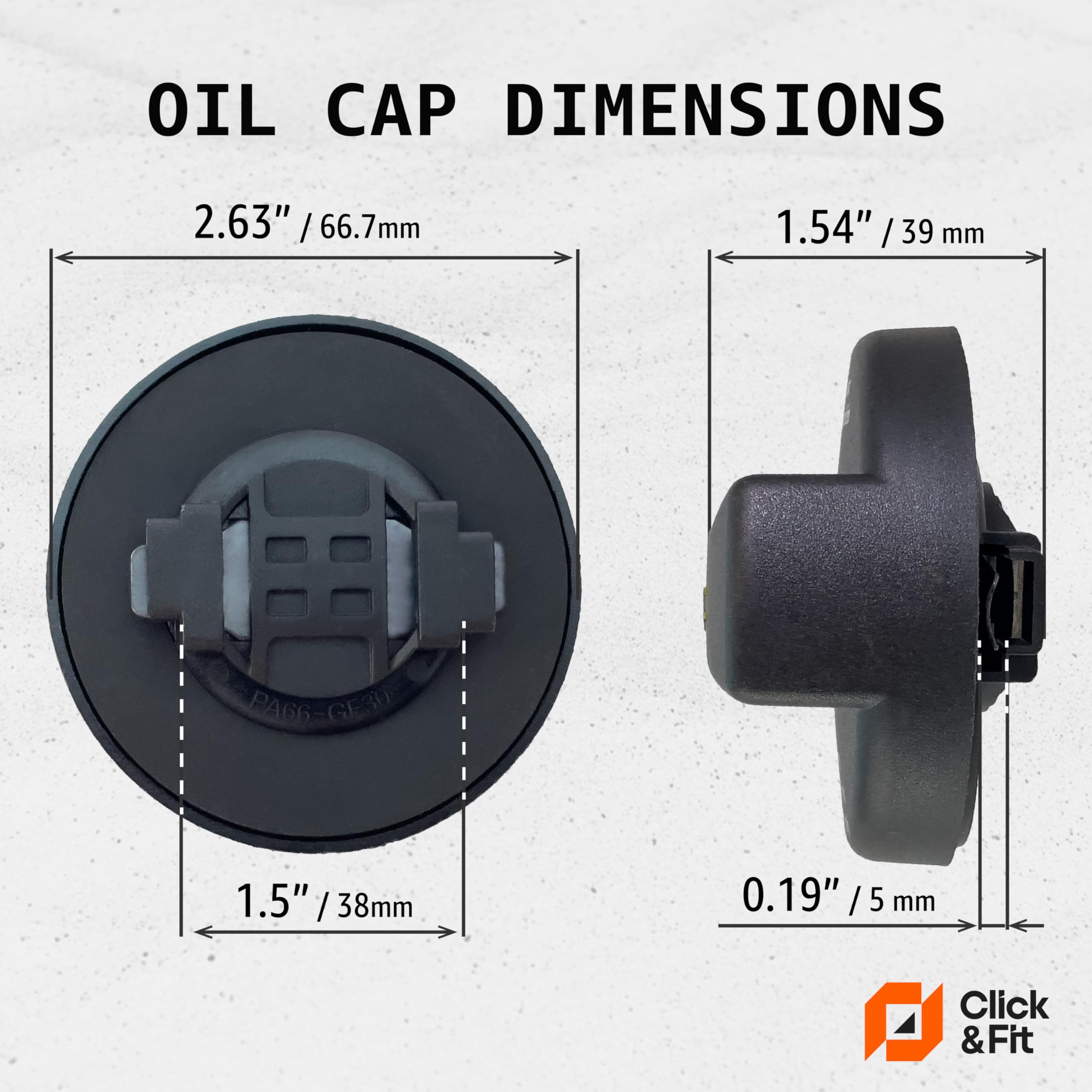 BIAREN Engine Oil Filler Cap For Audi A3 A4 A6 TT Seat Altea Ibiza Leon Skoda Octavia Superb Fabia Volkswagen VW Bora Golf Polo Passat Caddy Transporter 06B103485C 026103485 - View #4