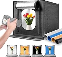 NEEWER LP60 50W 24x24" Portable Photography Light Box - 160 LEDs 5600K Dimmable Studio Tent, 4 Backdrops for Jewelry Electronics