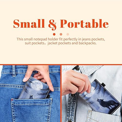 Miniatura 6 de Juego de 4 soportes para bloc de notas de tamaño de bolsillo, de piel sintética, mini bloc de notas con 2 bloc de notas pequeños y lápiz capacitivo,