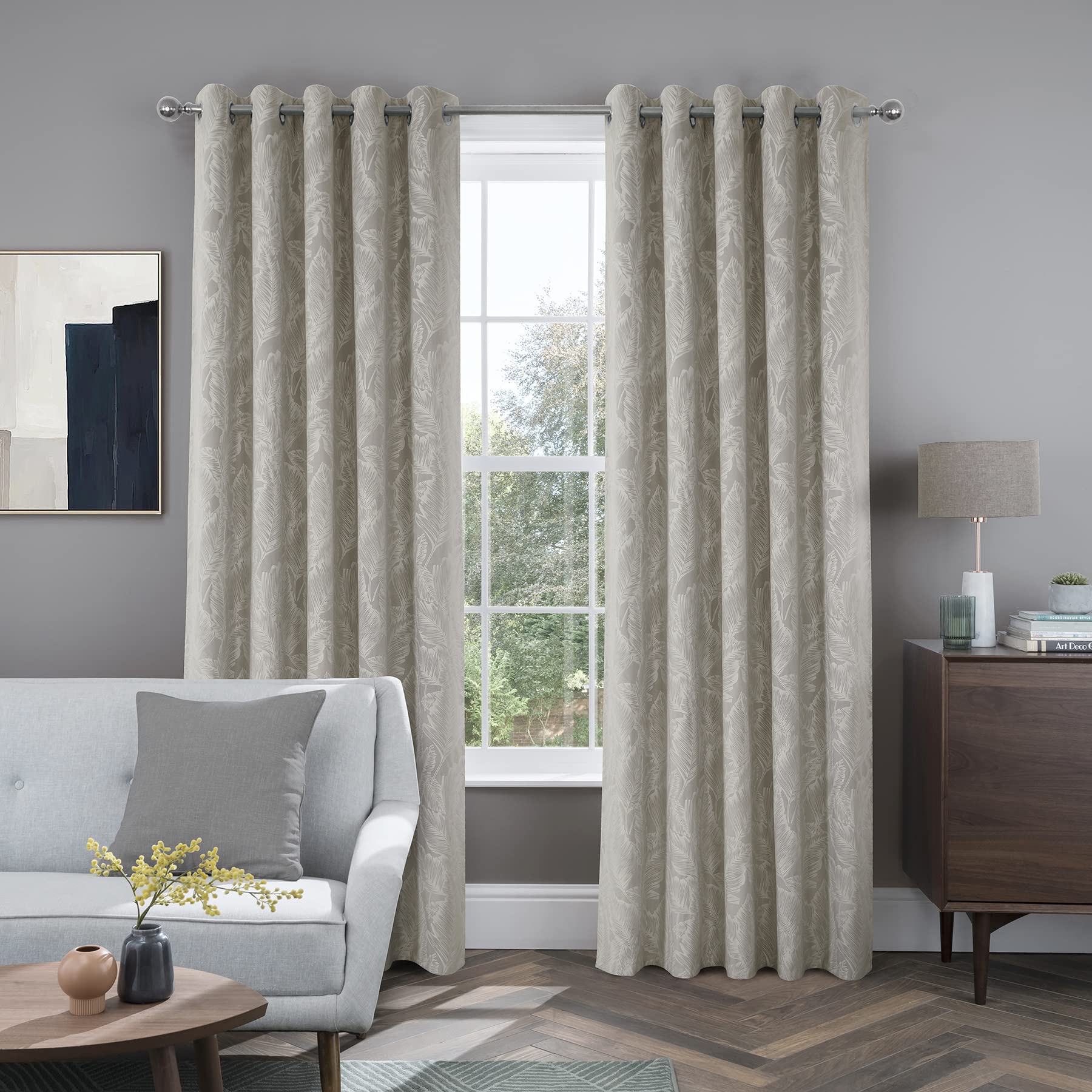 Rideaux en velours gaufré occultant les regards indiscrets avec style beige