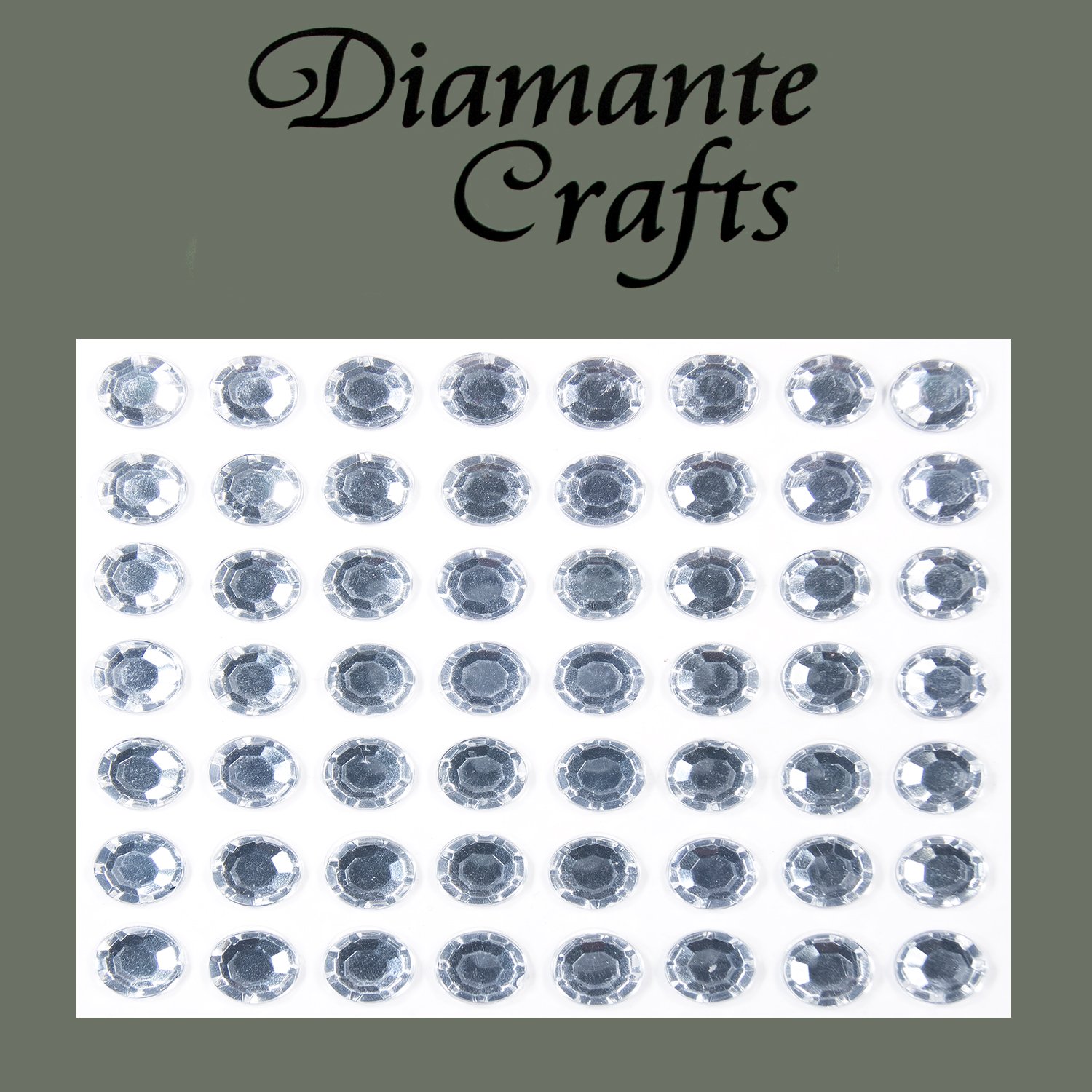 Diamante Crafts Clear 56 X 8Mm Diamante Self Adhesive Rhinestone Craft Embellishment Gems - Created Exclusively