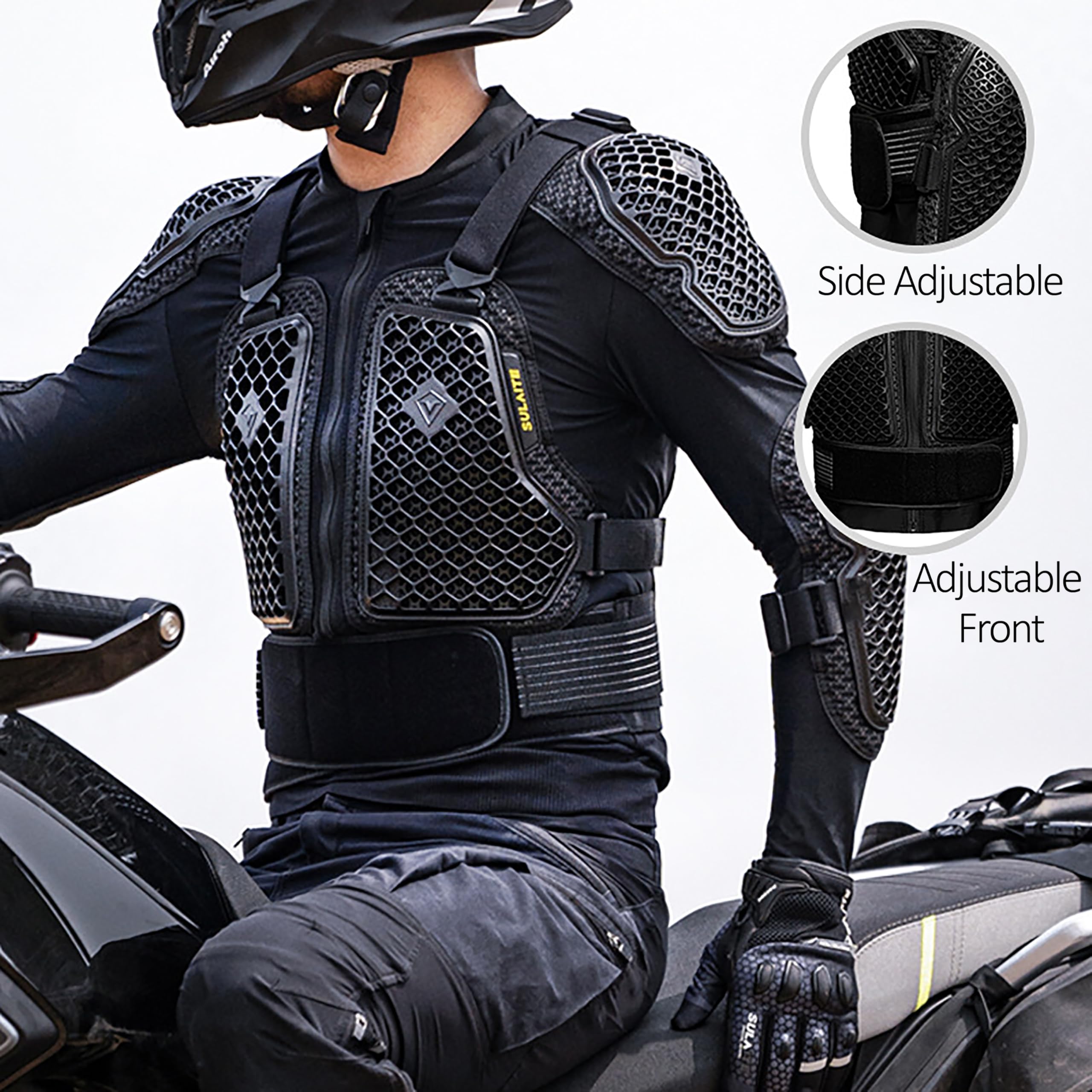NIKAVI M24 Motorcycle Rider Jacket for Men – Waterproof, CE Armor Protection, Breathable Mesh, Protective Gear CE Pads– Safety Jacket for Bike's - Off-Road, Racing & Adventure Use for All Season 2