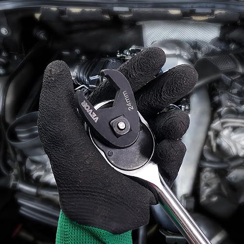 Miniatura 8 de VEVOR Crowfoot - Juego de llaves de cuervo, 12 y 38 pulgadas, 15 piezas métricas (0.315-0.945 in) juego de llaves de pie de cuervo con estuche de