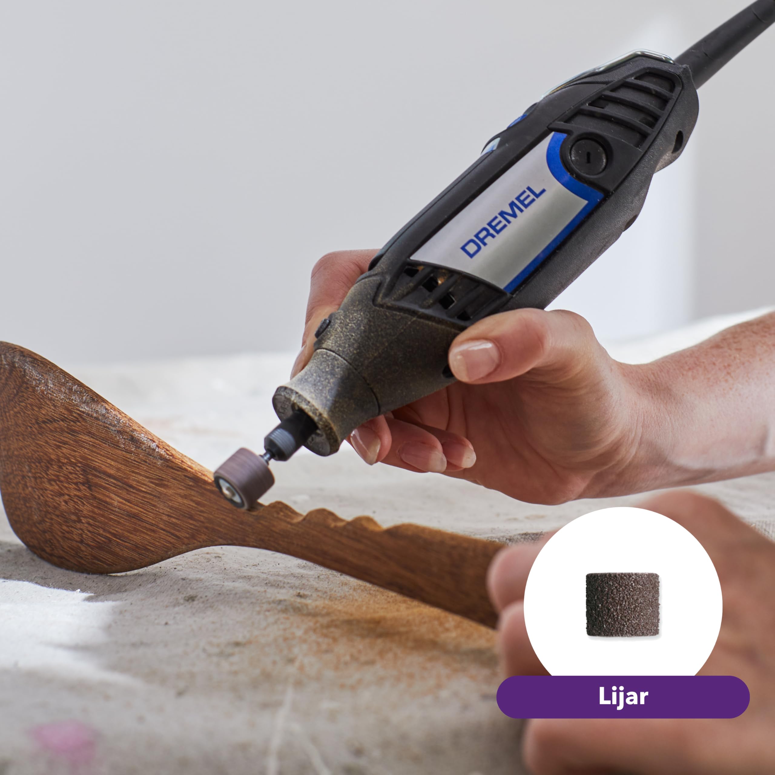 Dremel 3200 Herramienta Rotativa 130W, Multiherramienta con 1 Eje Flexible, 90 accesorios, Velocidad Variable 10.000-35.000 RPM para Cortar, Grabar, Tallar, Lijar, Limpiar, Pulir, Perforar, Afilar