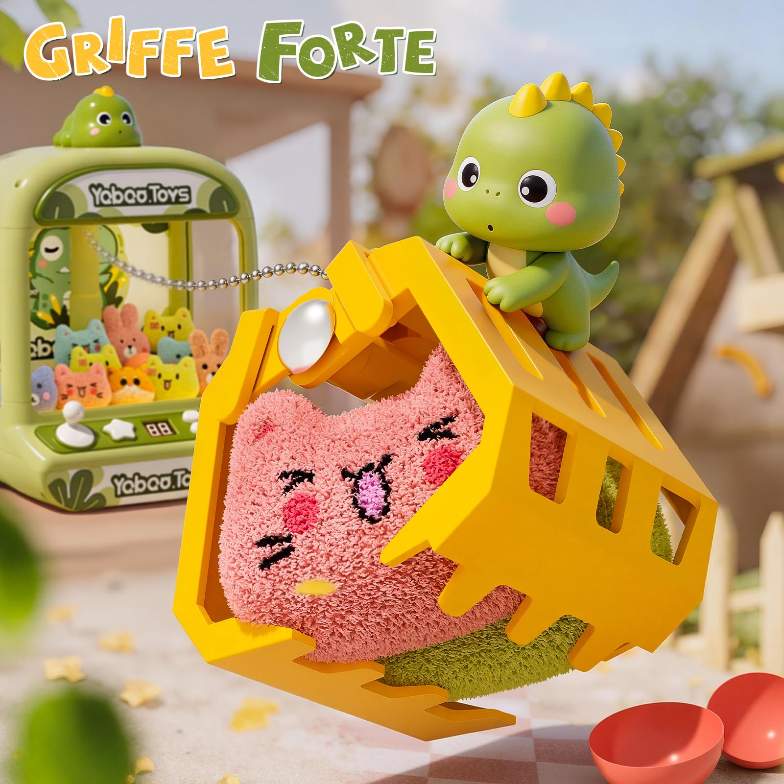 Máquina de pinza para niños, Candy Grabber de dinosaurios con luces de sonido, juguetes de juegos de arcade para niños y niñas, regalo de cumpleaños de Pascua ideal para niños
