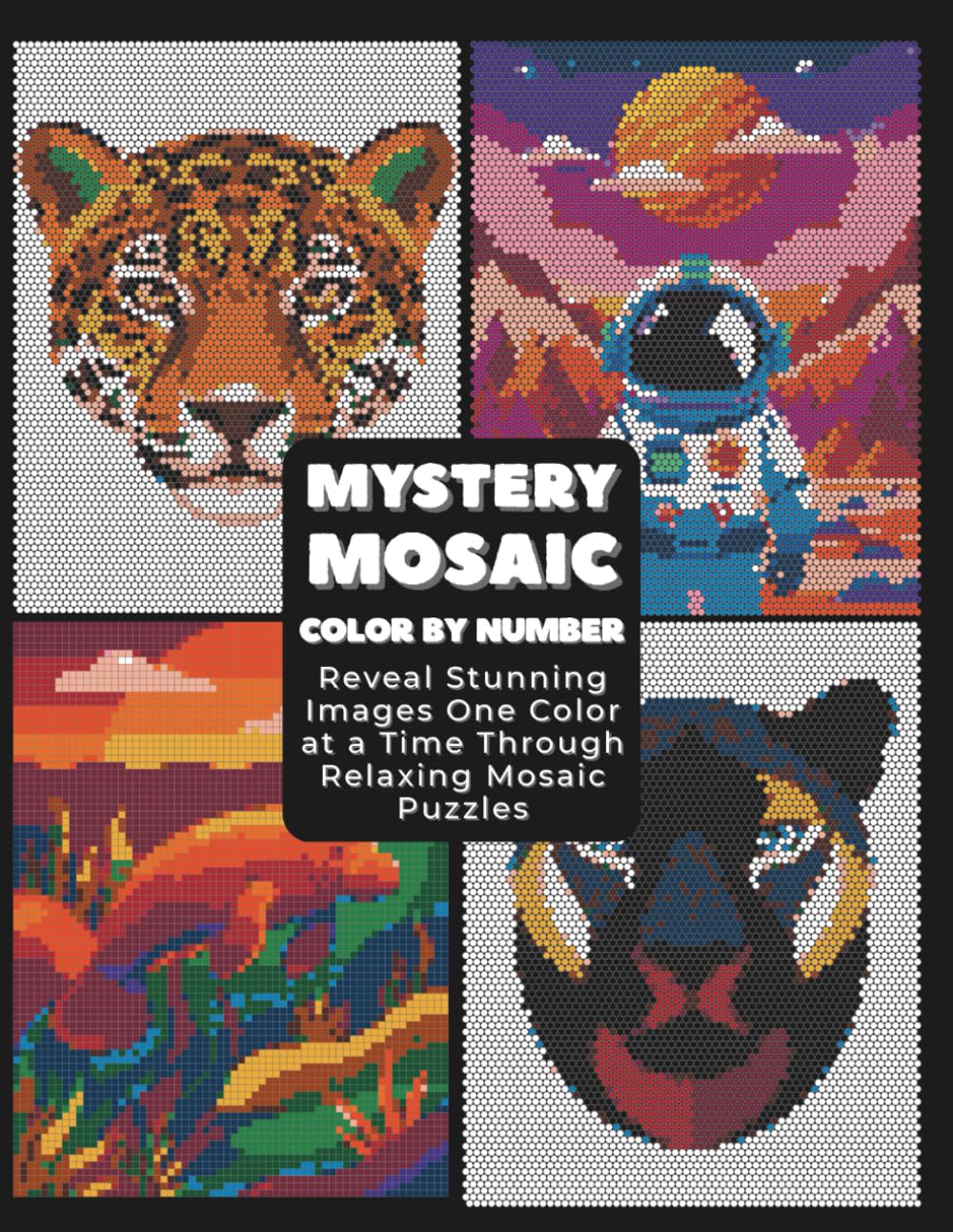 Mystery Mosaic Color by Number: Reveal Stunning Images One Color at a Time Through Relaxing Mosaic Puzzles