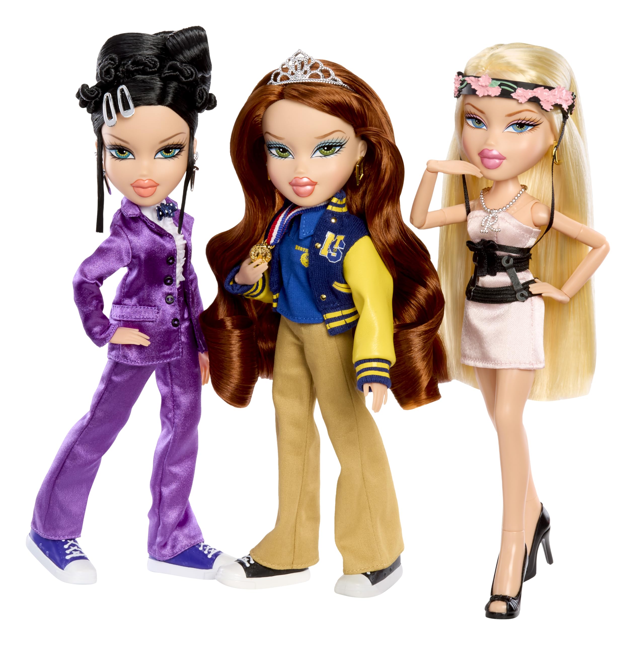 Bratz x Mean Girls Spring Fling Doll Cady - Bambola alla moda da collezione con 2 abiti, giacca Letterman e accessori ispirati al film