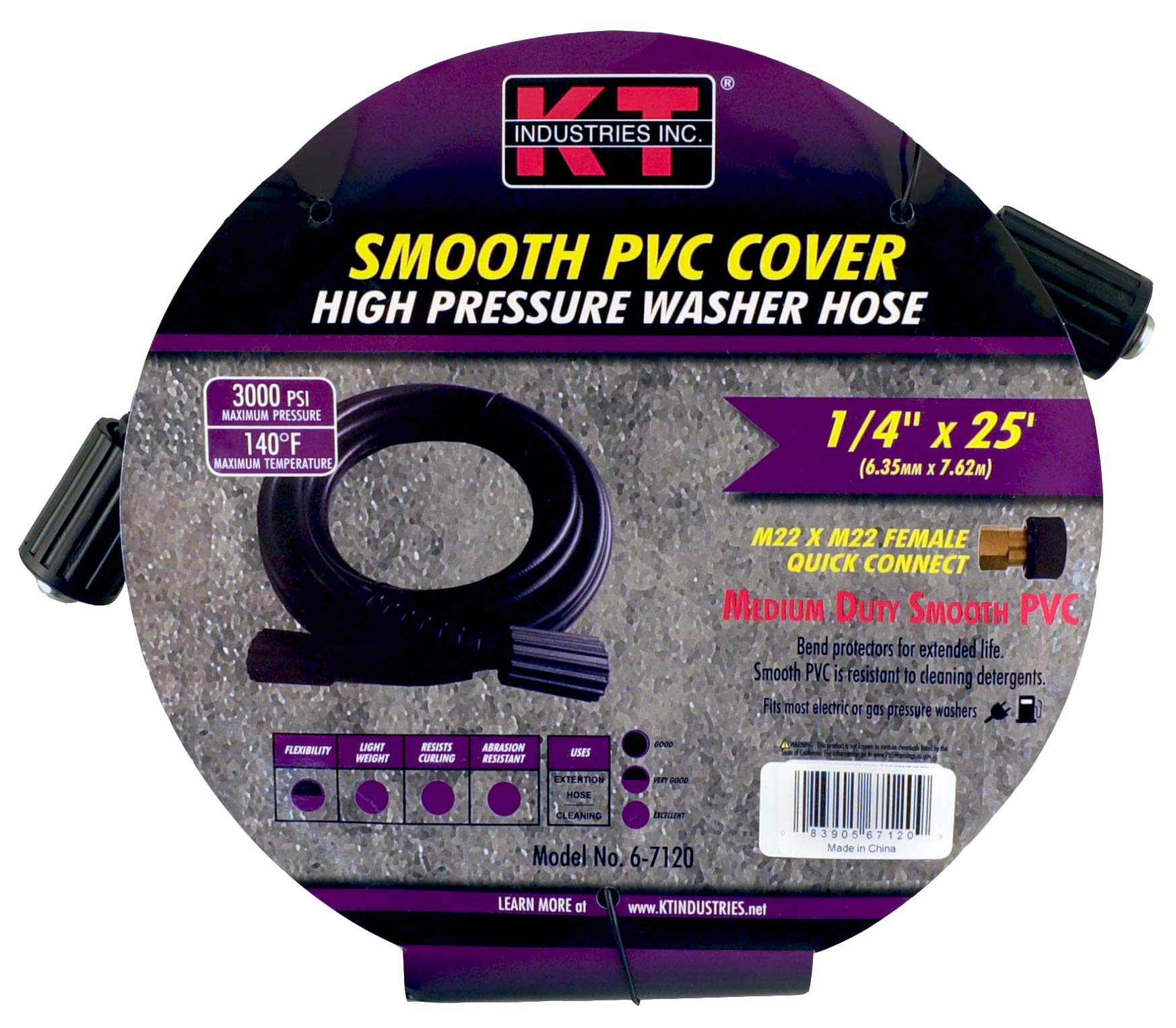 K-T Industries 6-7120 High Pressure Hose, 1/4