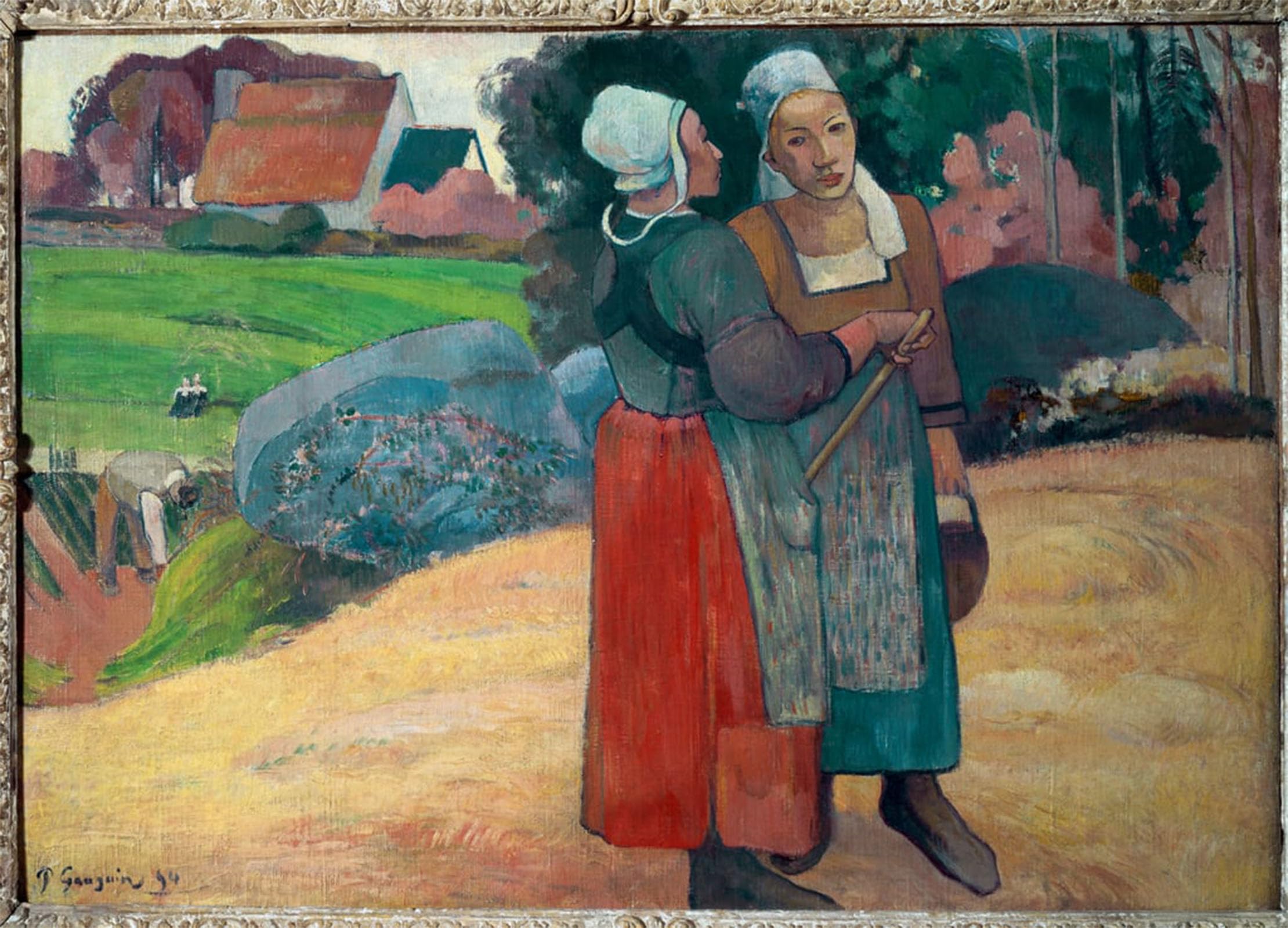 SERENDIPITP Vintage Wall Art Canvas Nordic Poster Canvas Print Picture Breton Peasants by Paul Gauguin Wall Art Poster for Home Decor 60x90cm