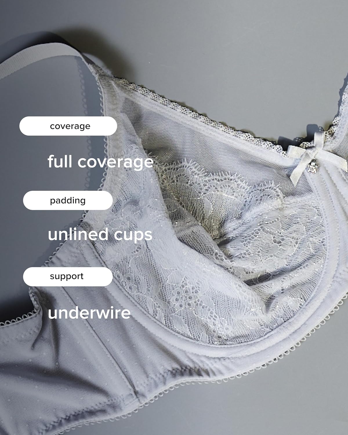 Wacoal Women's Retro Chic Unlined Mesh Full Coverage Underwire Bra, 855186 - Image 5