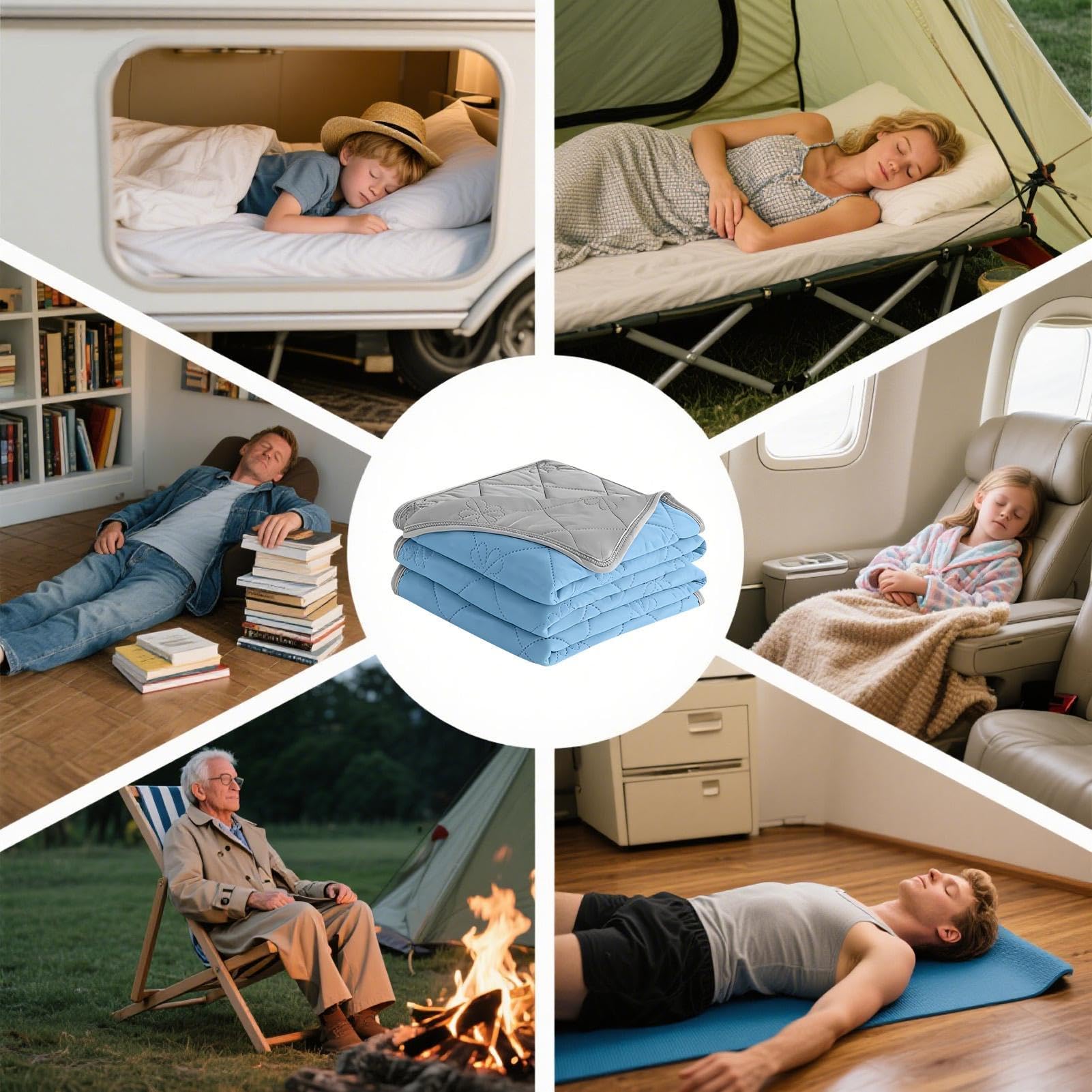 Kühlende Schmusetuch, leicht, tragbar, Nachtschweiß | Sommer-Kaltdecken zum Schlafen für Couch, Sofa, Innenbereich, Schlafzimmer, Outdoor, Camping