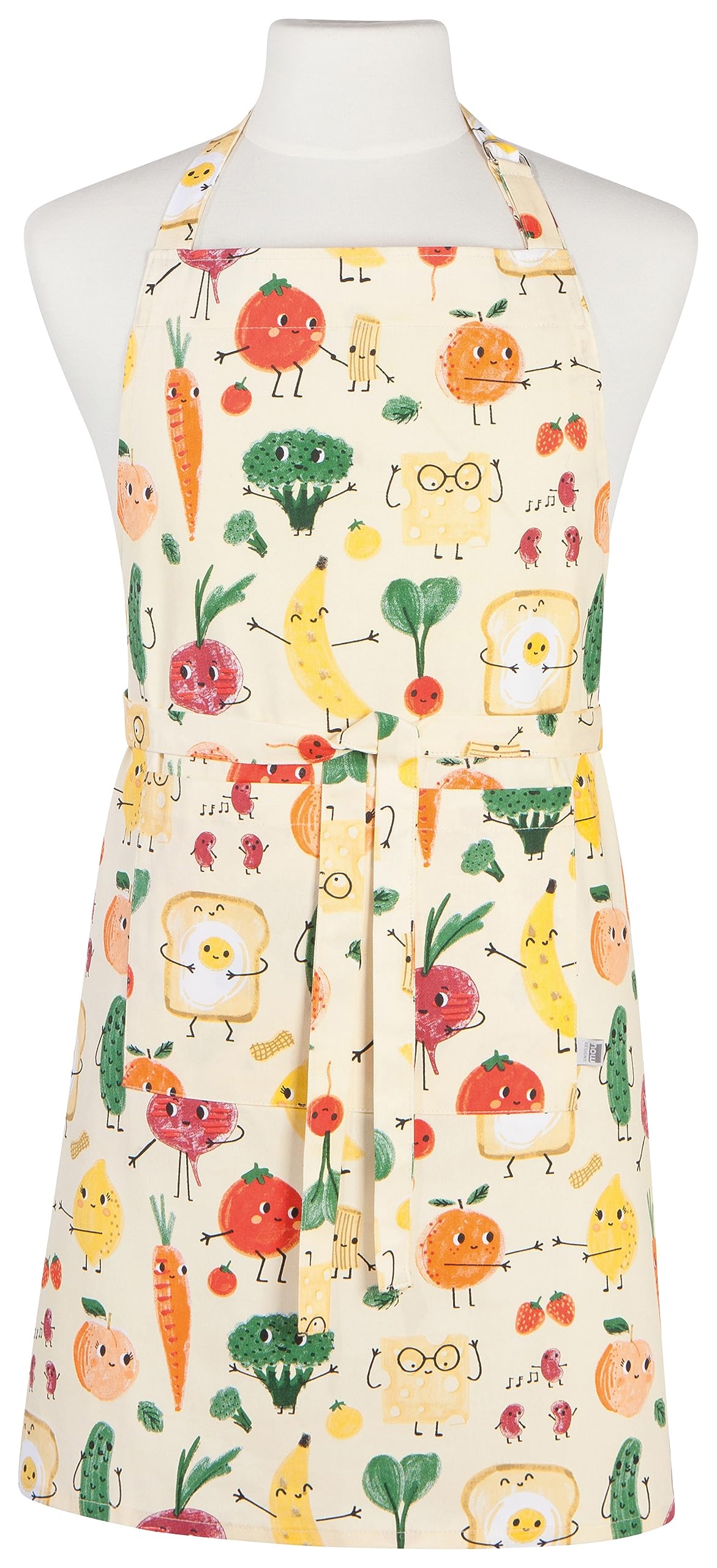 Now Designs Jubilee Packaged Apron, W28 x L32in, Funny Food