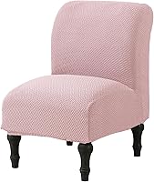Vista 19 de MIFXIN Funda elástica para silla sin brazos, funda protectora de muebles extraíble y lavable para sala de estar, dormitorio, hotel (jacquard beige)