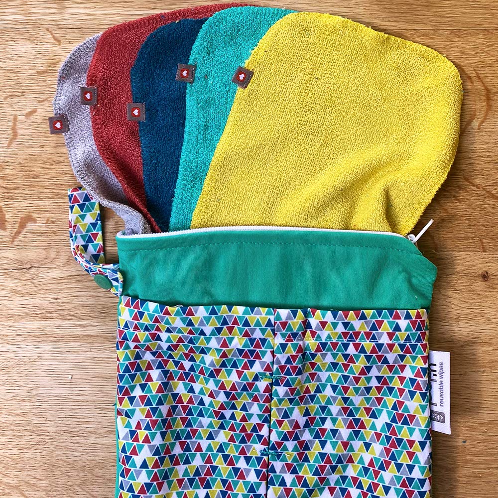 Lingettes réutilisables en bambou pour bébé Lot de 10 20 x 15 cm Couleurs extra douces