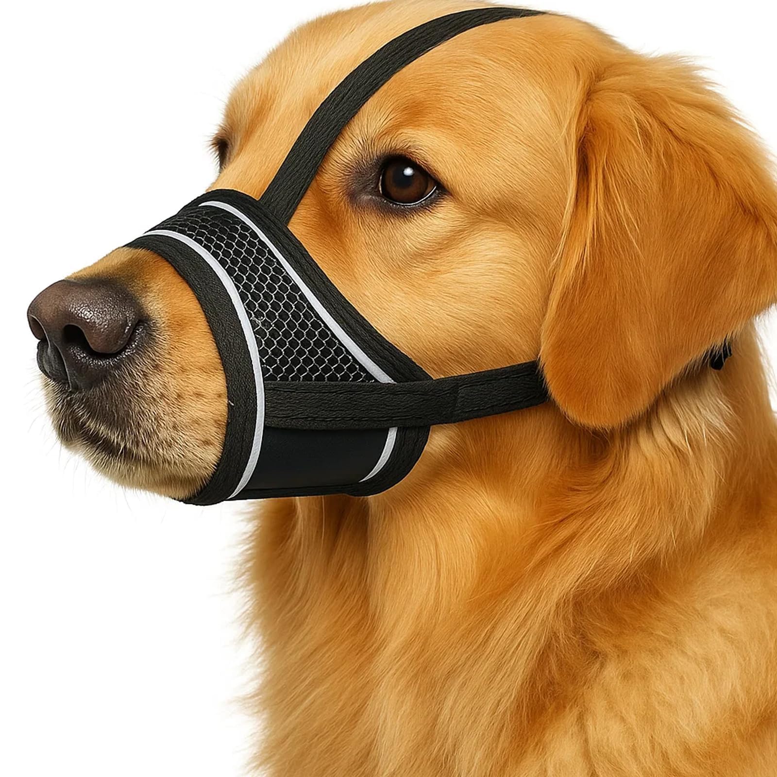 Dog Muzzle Medium, Muzzle for Medium Dogs Adjustable Breathable Mesh Small Dog, Preventing Biting, Barking