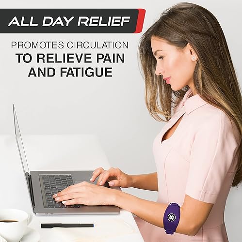 Vista 18 de Sleeve Stars - Codera de tenis para mujer, correa de tenis ajustable, codo de golfista para hombres, contrafuerza para codo de tenis para alivio