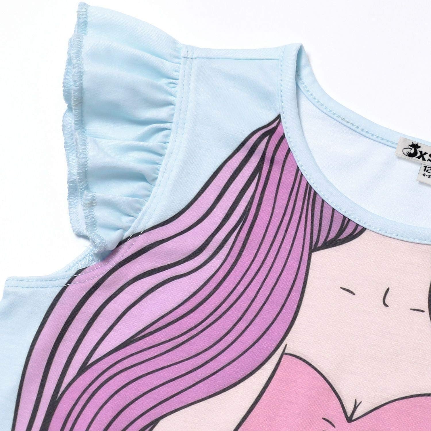 Princess Nightgown for Girls Unicorn Cat Flutter Sleeve Cotton Pajamas Dress …