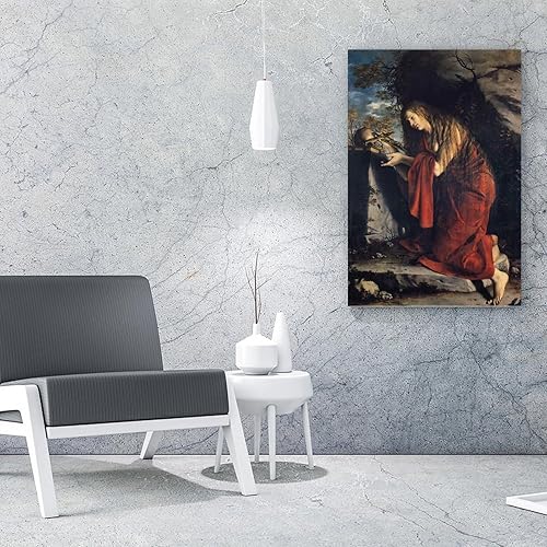 Miniatura 4 de Póster artístico de Santa María Magdalena en la Penitencia, Orazio Lomi Gentileschi vintage, lienzo, pósteres e impresiones artísticas de pared para