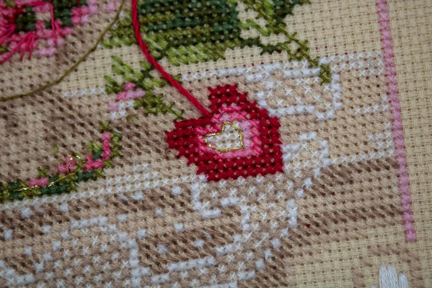 RIOLIS - Raspberry Tea 1476, Cross Stitch Kits 7,87" x 7,87", Cross Stitch Kits for Beginners & Advanced, Crossstitching Kit Adult, Embroidery Counted Stitching Kit