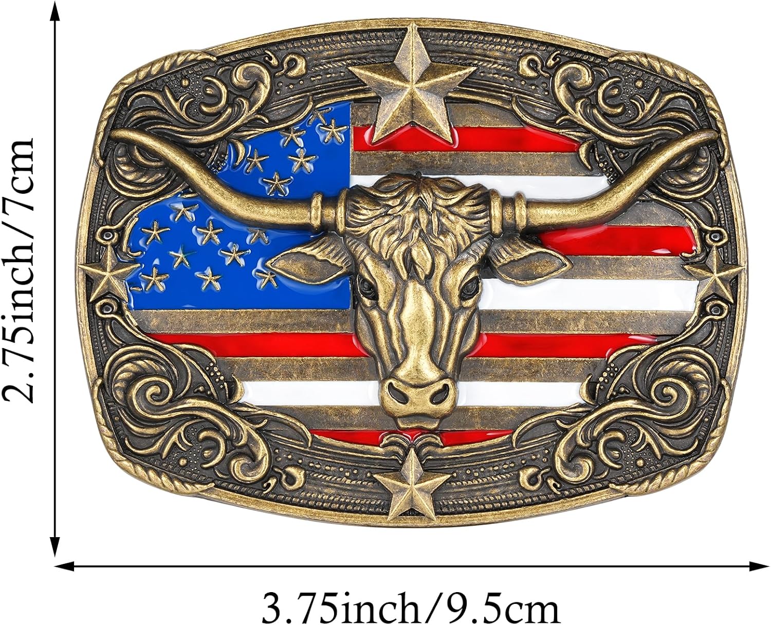 Cowboy Belt Buckle for Men Western Cowgirl Rodeo Longhorn Bull Belt Buckles - Image 2