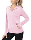 Women's UPF 50+ Sun Protection Jacket Long Sleeve Zip Up Cooling Lightweight Hoodie Hiking Shirt