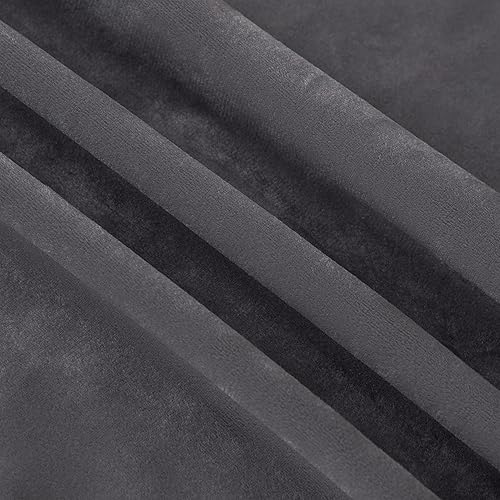 Miniatura 4 de MADIZZ Juego de 2 fundas de almohada decorativas de terciopelo súper suave de 12 x 20 pulgadas, color gris rectangular con flecos, estilo lujoso,