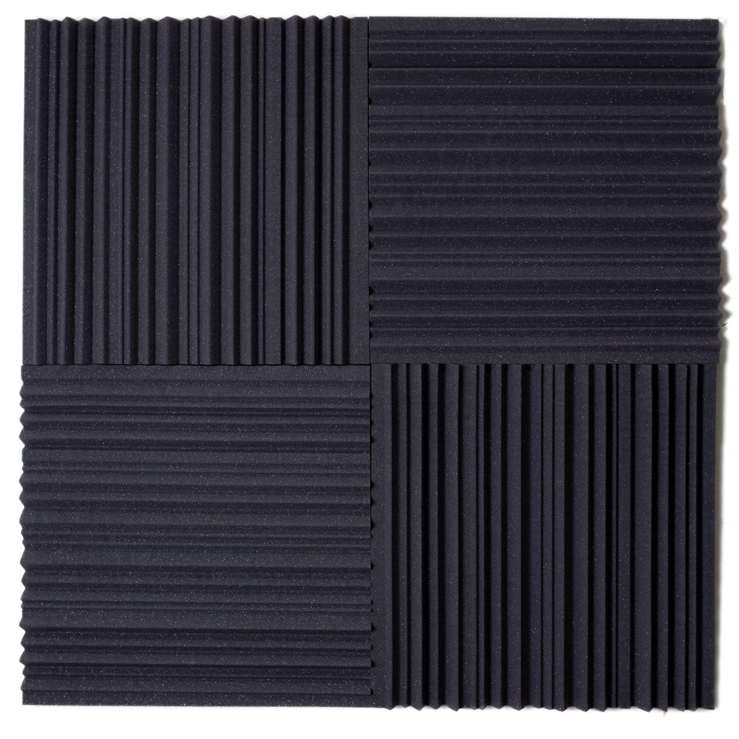 Keyhelm | Pannelli Fonoassorbenti ECG | 50x50x altezza 6cm D25 Grigio antracite | Pacco da 20 (5mq) | Correzione Acustica medio-alte frequenze |