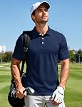MAGCOMSEN Men's Polo Shirts Quick Dry 3 Buttons Casual Work T Shirts Short Sleeve Golf Shirt Pique Jersey Outdoor Performance