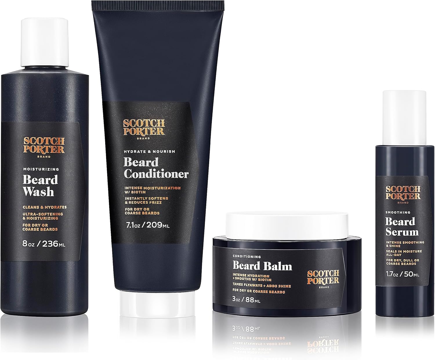 Scotch Porter Beard Collection Includes Beard Wash, Beard Conditioner