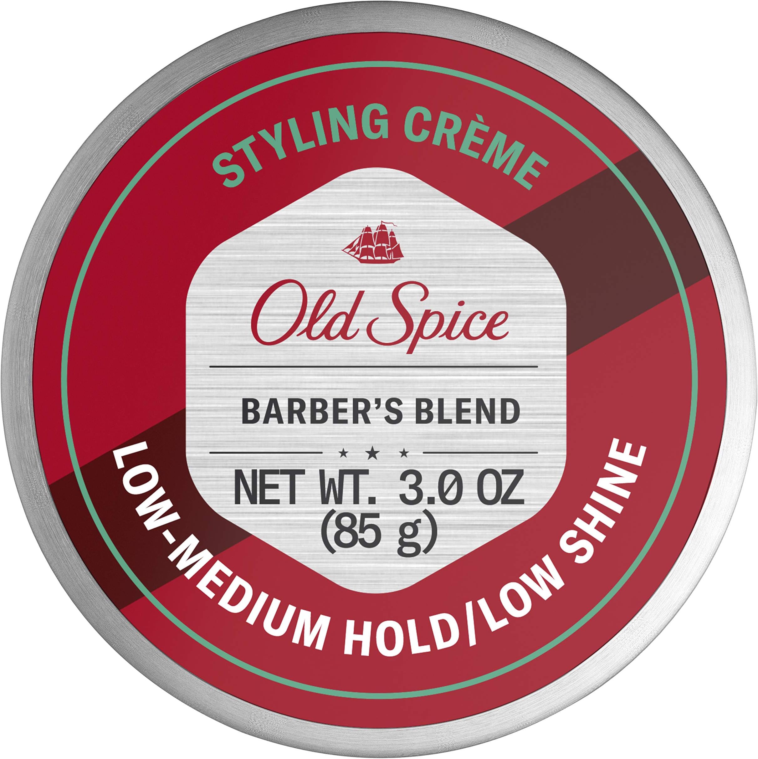 Old Spice Hair Styling Cream for Men, Low-Medium Hold/Low Shine, Barber's Blend Infused with Aloe, 3 Ounce
