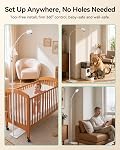 Jartoo Support de support de plancher de moniteur bébé Compactible pour HelloBaby HB65/HB40/HB6550/HB6560/HB66/HB6339HB6550 Pro, Momcozy, VAVA,Hauteur réglable & Base stable, pas d'outils ou de dommages muraux