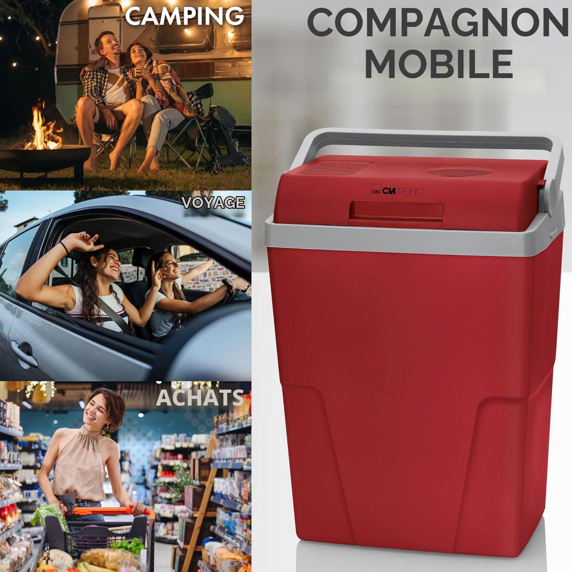 Glacière électrique 25L Clatronic KB 3713 Rouge