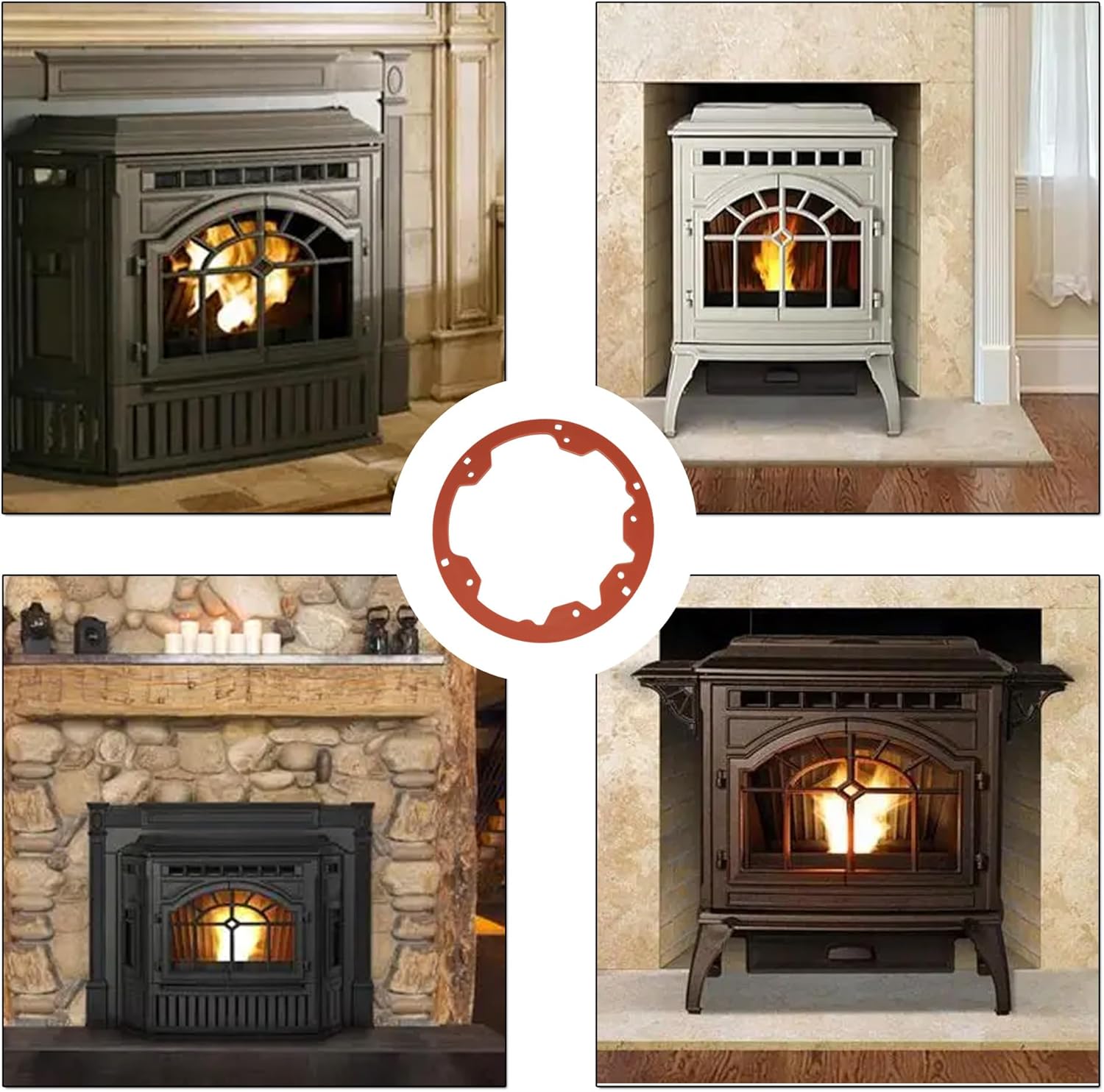 Replacement Combustion Blower Motor Gasket fits Mt. Vernon AE Combustion Blower Gasket (SRV7000-714) & SRV7000-423 (2 Pack) - Image 5