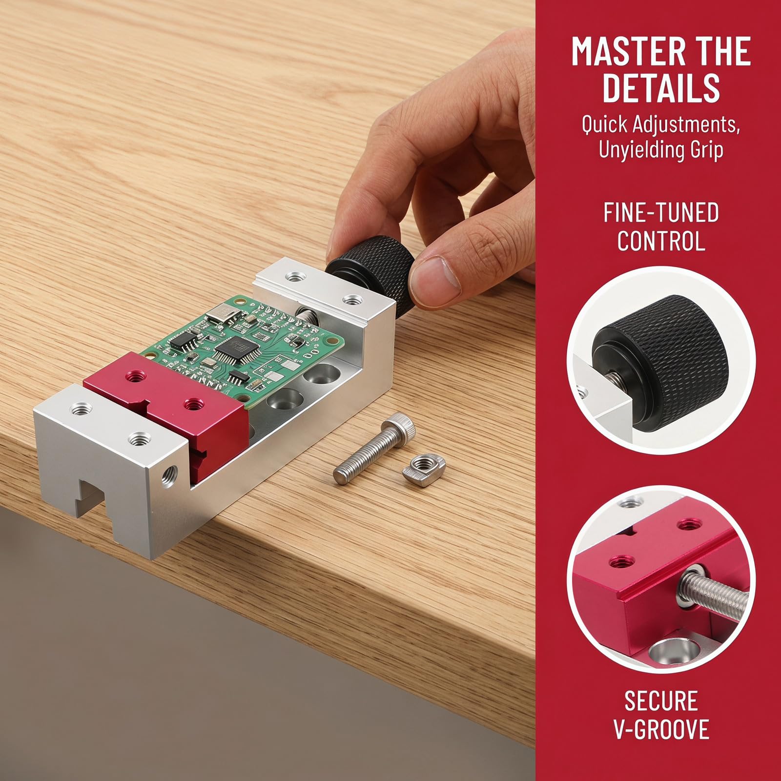 ibasenice Mini morsetto da tavolo, piccola morsa da banco per hobby, morsetto da banco regolabile per modellismo, artigianato, lavorazione del legno e dei metalli.