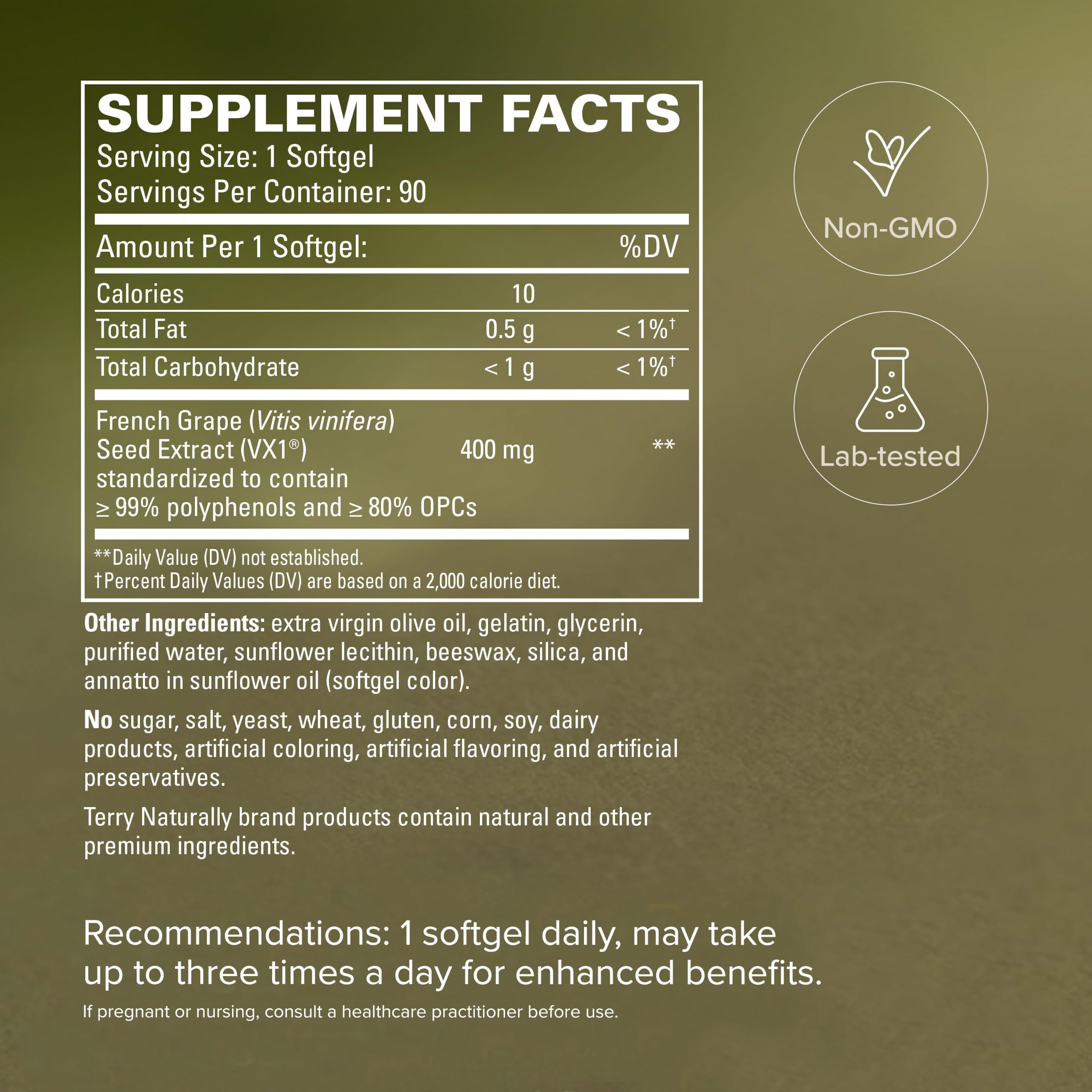 Terry Naturally Clinical OPC Extra Strength - Heart Health - 90 Count — Amazon image 5