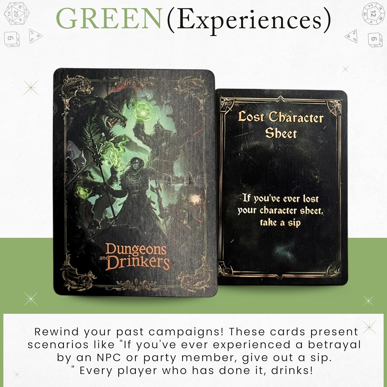 FREEZE FORMS Dungeons & Drinkers: A Tavern Favorite | Easy DND Themed Card Game for TTRPG Fans | Pickup Anytime | D&D Themed Gift
