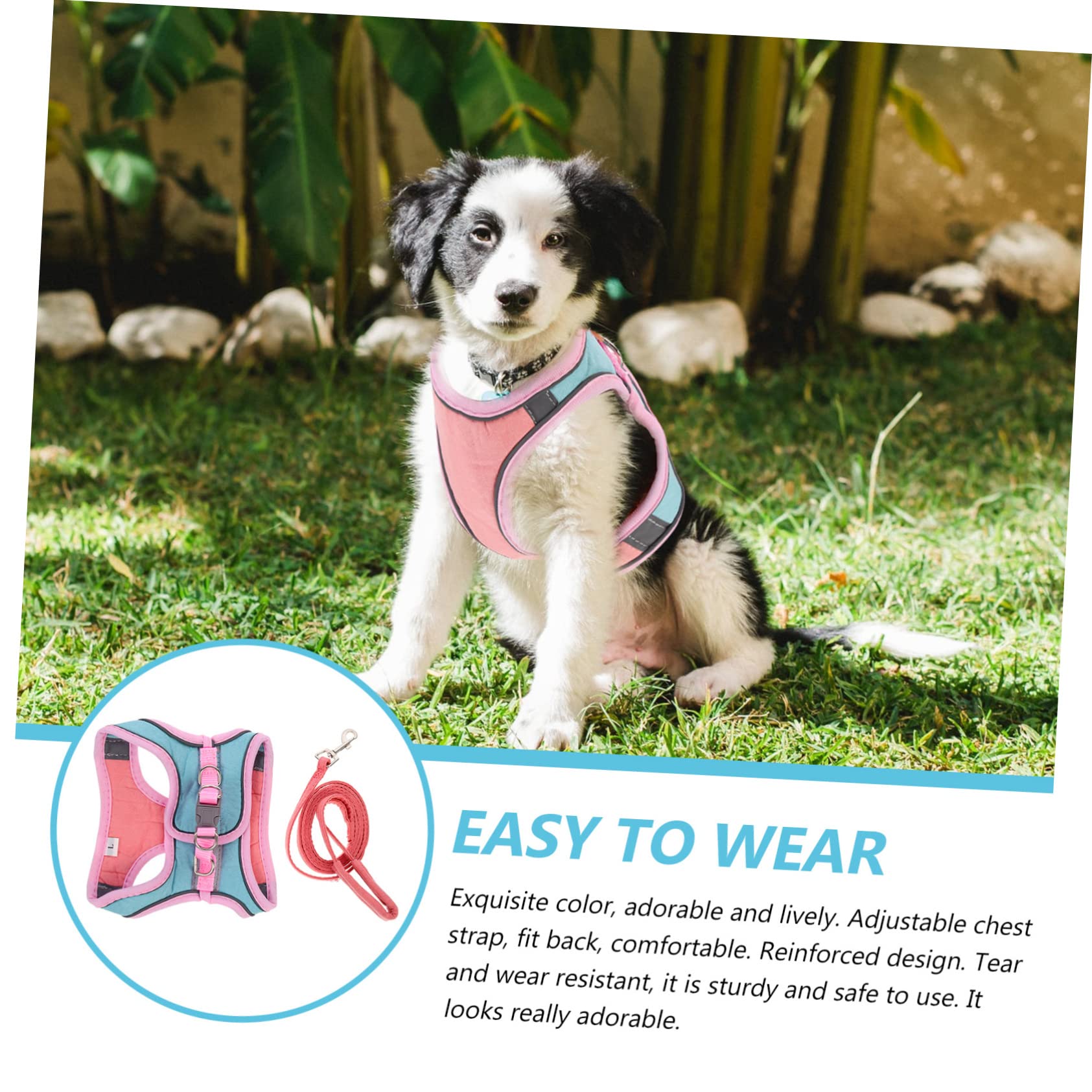 VANZACK 4sätze Adjustable Pet Mit Für Katzen Und Kleine Hunde Ausbruchsicheres Mesh Reflektierend Für Outdoor-aktivitäten Teiliges