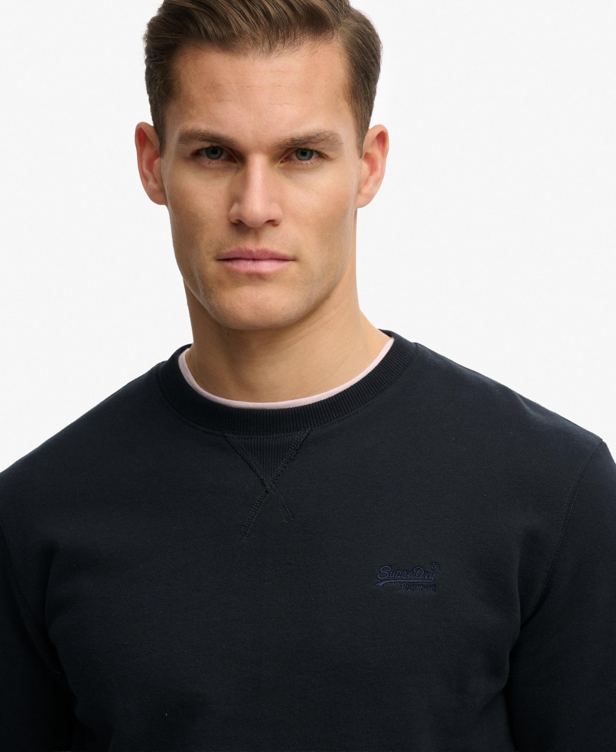 Superdry Felpa girocollo da uomo con logo Essential