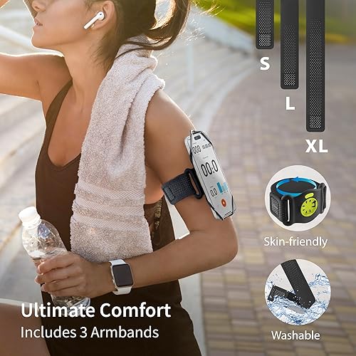 Miniatura 6 de BONE Run Tie Connect Kit 2 soporte magnético para teléfono para correr, desmontable y giratorio de 360, soporte deportivo de silicona agradable al