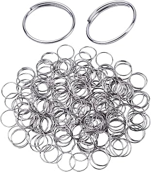 H&D 500pcs Round Edged Split Circular Ring Clips for Crystal Lamps, Crystal Curtain, Crystal Garland, Necklaces, Keys, Earrings, Jewelry Making and Craft Ideas 14mm, Silver